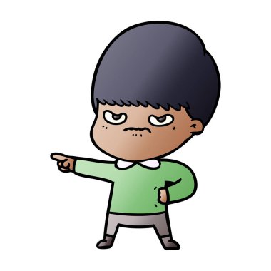 rahatsız çizgi film çocuk vektör çizim