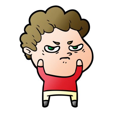 vektör çizim karikatür kızgın adam