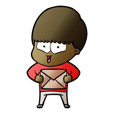 vektör çizim karikatür mutlu çocuk