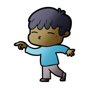 vektör çizim karikatür meraklı çocuk