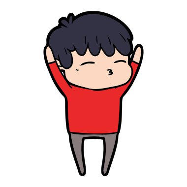 vektör çizim karikatür meraklı çocuk