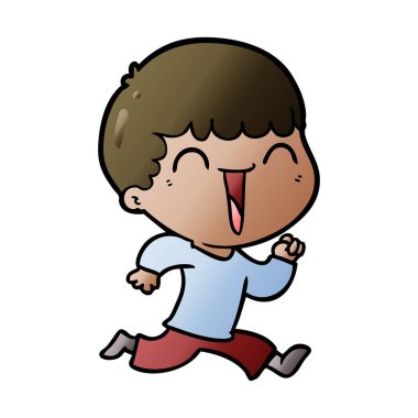 vektör çizim karikatür mutlu adam