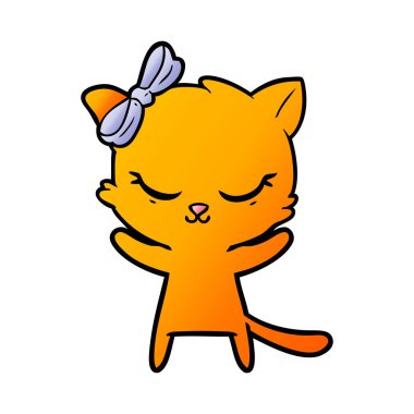 Çizgi film kedisinin vektör çizimi