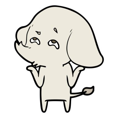 çizgi film fil hatırlamak vektör çizim