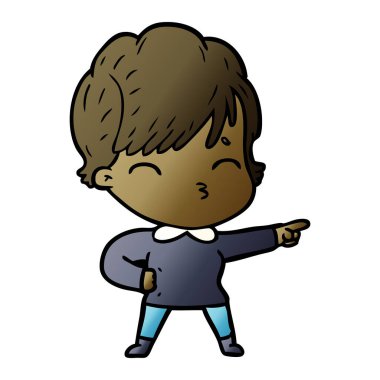 vektör çizim karikatür kadın düşünme