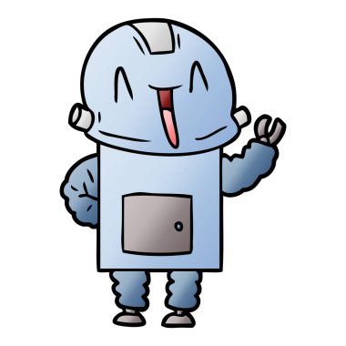 Çizgi film robotunun vektör çizimi