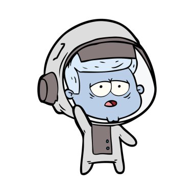 Çizgi film astronotunun vektör çizimi