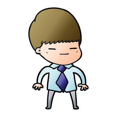 vektör çizim karikatür kendini beğenmiş çocuk