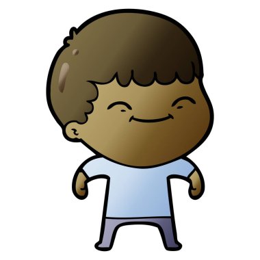 vektör çizim karikatür mutlu çocuk