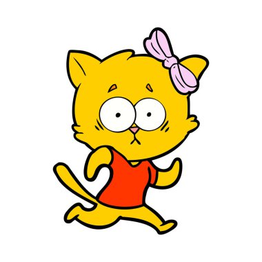 Çizgi film kedisinin vektör çizimi