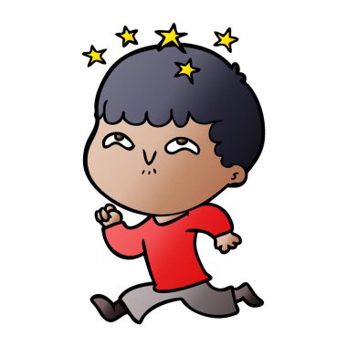 vektör çizim karikatür çocuk hayret