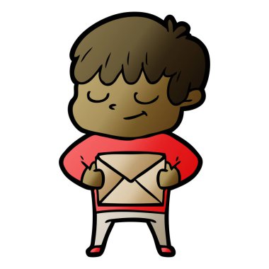 vektör çizim karikatür mutlu çocuk