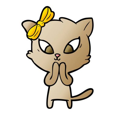 Çizgi film kedisinin vektör çizimi