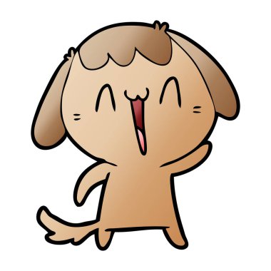 Çizgi film köpeğinin vektör çizimi