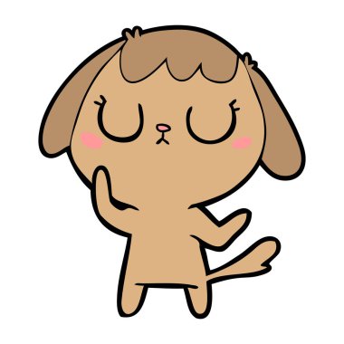 Çizgi film köpeğinin vektör çizimi