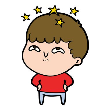 vektör çizim karikatür çocuk hayret