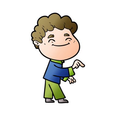 vektör çizim karikatür dostça adam