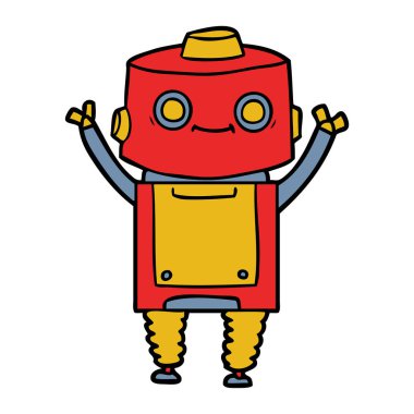 Çizgi film robotunun vektör çizimi
