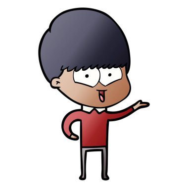 vektör çizim karikatür mutlu çocuk