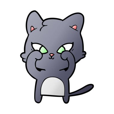 Çizgi film kedisinin vektör çizimi