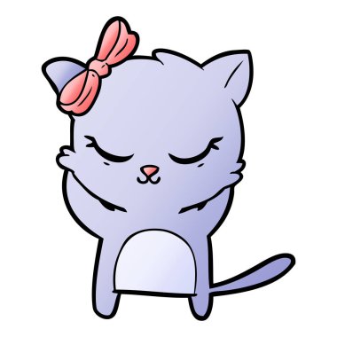 Çizgi film kedisinin vektör çizimi