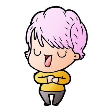 vektör çizim karikatür kadın söz