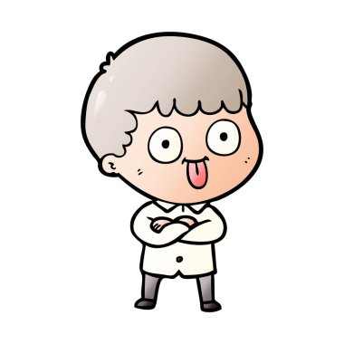 vektör çizim karikatür adam bakıyor