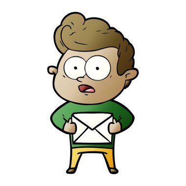 vektör çizim karikatür bakan adam