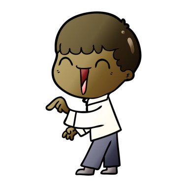 vektör çizim karikatür mutlu adam