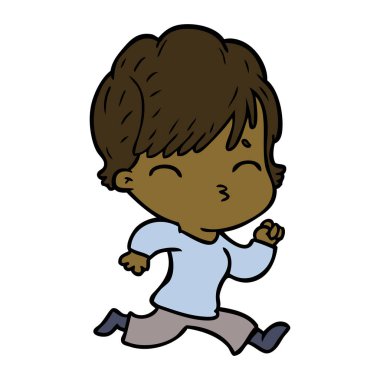 vektör çizim karikatür kadın düşünme