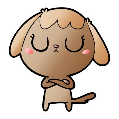 Çizgi film köpeğinin vektör çizimi