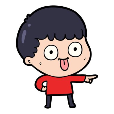 vektör çizim karikatür adam bakıyor