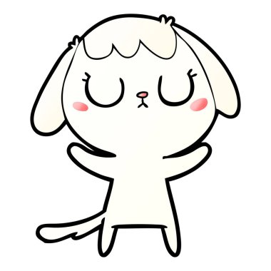 Çizgi film köpeğinin vektör çizimi