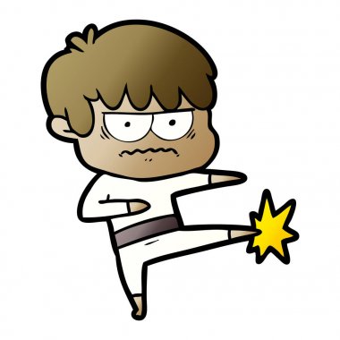 rahatsız çizgi film çocuk vektör çizim