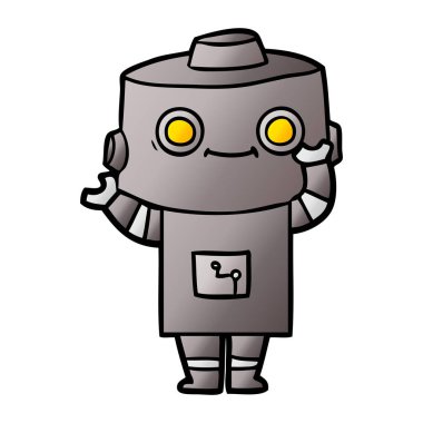 Çizgi film robotunun vektör çizimi