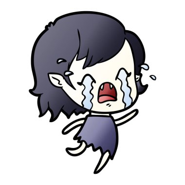 ağlayan vampir kız çizgi film