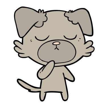 Çizgi film köpeğinin vektör çizimi