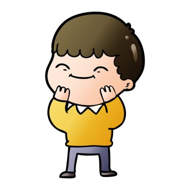 vektör çizim karikatür mutlu çocuk