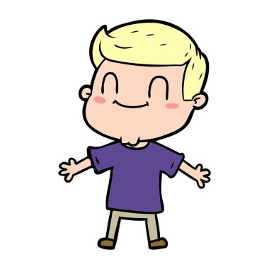 vektör çizim karikatür dostça adam