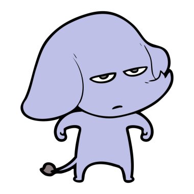 vektör çizim rahatsız çizgi fil