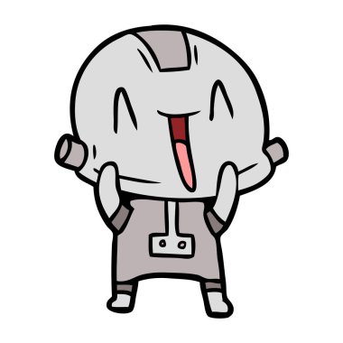 Çizgi film robotunun vektör çizimi