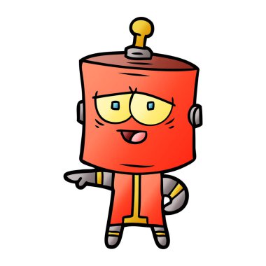 Çizgi film robotunun vektör çizimi