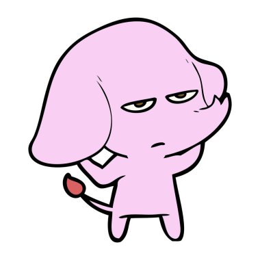 vektör çizim rahatsız çizgi fil