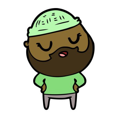 Sakallı sevimli çizgi adam