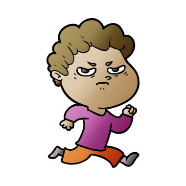 vektör çizim karikatür kızgın adam