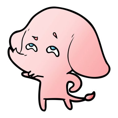 çizgi film fil hatırlamak vektör çizim