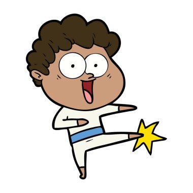 vektör çizim karikatür mutlu adam