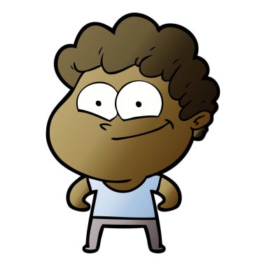 vektör çizim karikatür mutlu adam