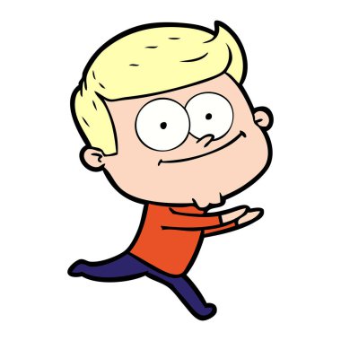 vektör çizim karikatür mutlu adam