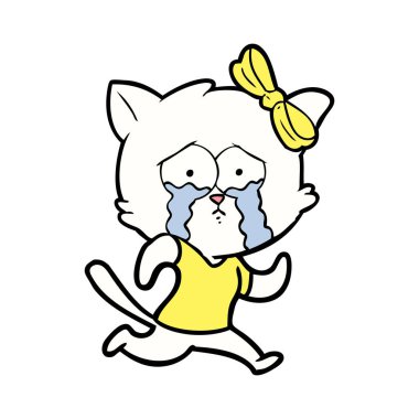 Çizgi film kedisinin vektör çizimi